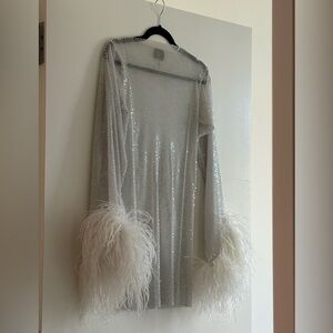 Santa Brands Sparkling White Rhinestone Mesh Dress